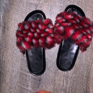 Fluffy Red Slides